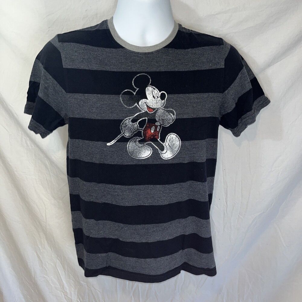 Walt Disney Company Cast Exclusive Collection Striped Mickey T-shirt Size Small